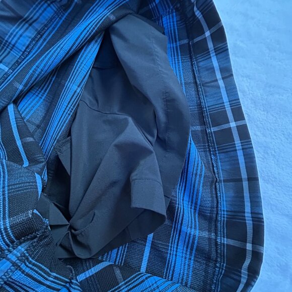 Nike Golf Womens Blue & Black Plaid Dri-Fit Skort Athletic Mini Skirt Stretch - Picture 6 of 6